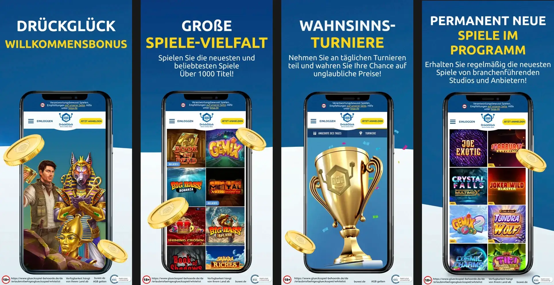 DrückGlück Freespins und Boni